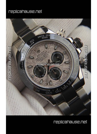 Rolex Daytona Japanese Movement Replica Watch in Meteorite Pattern Dial