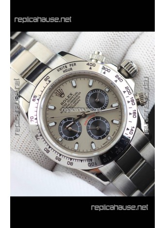 Rolex Daytona Japanese Movement Replica Watch in Grey Dial 