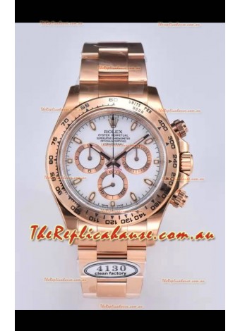 Rolex Cosmograph Daytona M116505-0010 Rose Gold Original Cal.4130 Movement - 904L Steel Watch