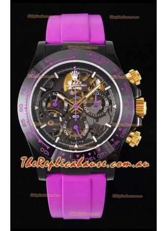 Rolex Daytona Blaken Pink 1:1 Swiss Mirror Replica Skeleton Dial Cal.4130 Movement