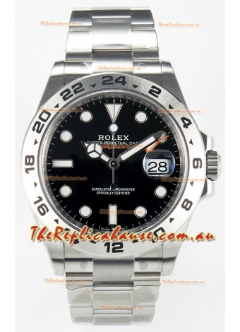 Rolex Explorer II Super Clone M216570-002 1:1 Mirror Replica Watch - Black Dial CAL. 3285 Movement