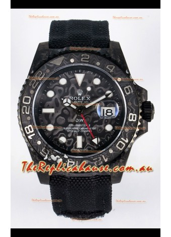 Rolex GMT Masters II Super Clone DiW Edition Swiss Replica Lightweight Carbon Casing Watch 