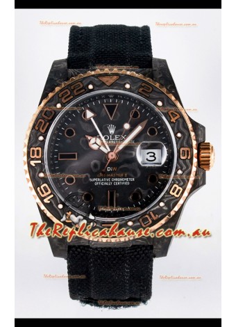 Rolex GMT Masters II Super Clone DiW Edition Swiss Replica Lightweight Carbon Casing Watch 