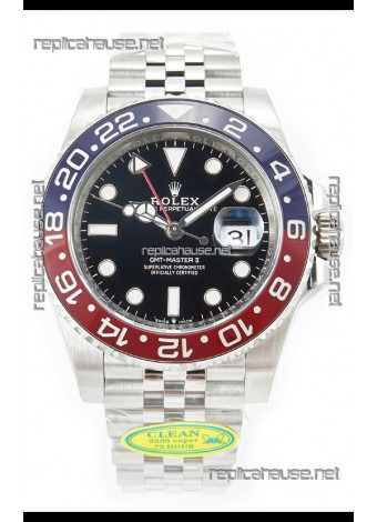 Rolex GMT Masters II 126710BLRO Cal.3285 72 Hours Power Jubilee Strap Swiss Replica 904L Steel 