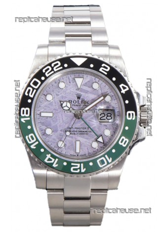 Rolex GMT Masters II 126720 Cal.3285 Pink Meteorite Dial 904L Steel in Oyster Strap Swiss Replica