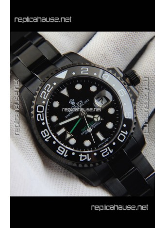 Rolex GMT Masters II Japanese Movement Replica Watch in PVD Casing 