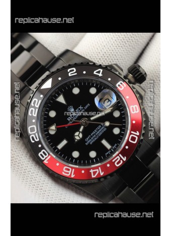Rolex GMT Masters II Japanese Movement Replica Watch in PVD Casing 