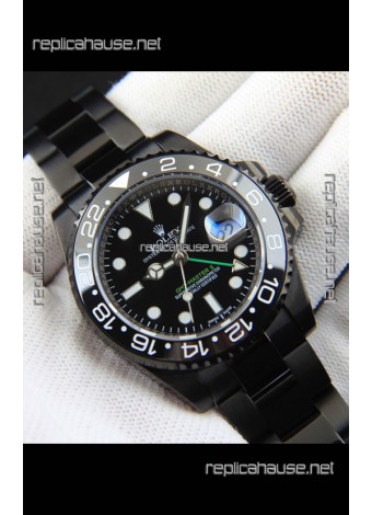 Rolex GMT Masters II Japanese Movement Replica Watch in PVD Casing 