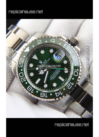 Rolex GMT Masters II Japanese Movement Replica Watch Steel Case Green Dial