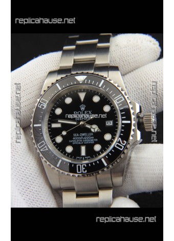 Rolex Sea Dweller Japanese Movement Replica Watch Black Dial 44MM