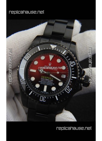 Rolex Sea Dweller Japanese Movement Replica Watch Red Dial 44MM