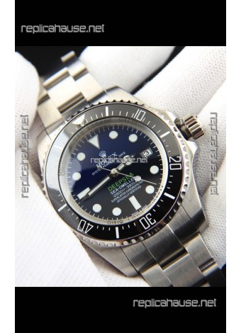 Rolex Sea Dweller Japanese Movement Replica Watch Black/Blue Dial 44MM