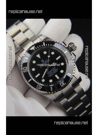 Rolex Submariner No-Date Japanese Replica Watch 904L Steel Black Dial