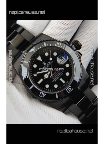 Rolex Submariner Pro-Hunter Japanese Replica Watch in PVD Coating Black Dial 