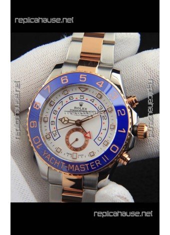 Rolex Yachtmater II Japanese Movement Replica Watch 44M Two Tone Rose Gold