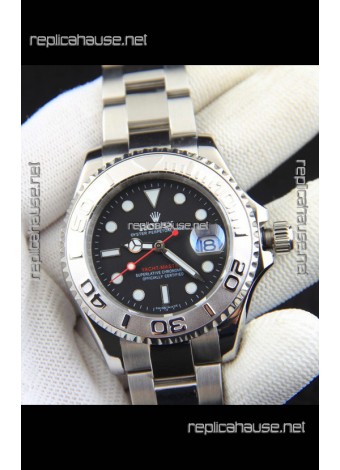 Rolex Yachtmaster Stainless Steel Japanese Replica Watch - 40MM - Black Dial 