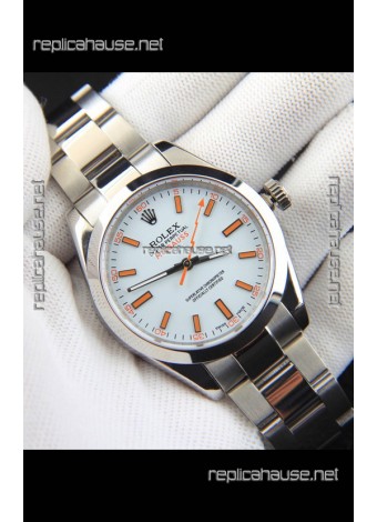 Rolex Milgauss Japanese Movement Replica Watch in White Dial 