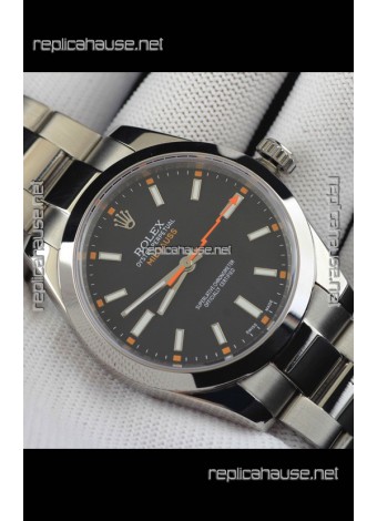 Rolex Milgauss Japanese Movement Replica Watch in Black Dial 