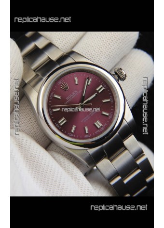 Rolex Oyster Perpetual Japanese Movement Replica Watch 36MM - Burgundy Dial
