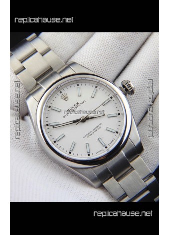 Rolex Oyster Perpetual Japanese Movement Replica Watch 39MM - White Dial
