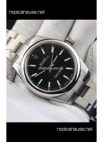 Rolex Oyster Perpetual Japanese Movement Replica Watch 39MM - Black Dial