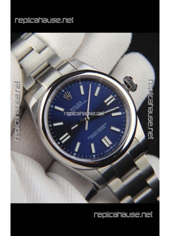 Rolex Oyster Perpetual Japanese Movement Replica Watch 41MM - Blue Dial