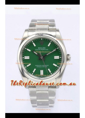 Rolex Oyster Perpetual REF#126000 36MM Swiss Movement Swiss Replica Green Dial 904L Steel 1:1 Mirror Replica Watch