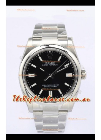 Rolex Oyster Perpetual REF#126000 36MM Swiss Movement Swiss Replica Black Dial 904L Steel 1:1 Mirror Replica Watch