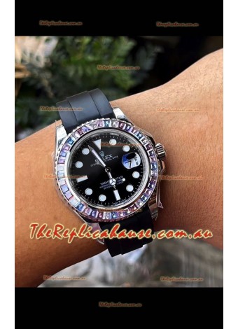 Rolex Yachtmaster 126679 White Gold Diamonds Cal.3235 Swiss 1:1 Ultimate 904L Steel Watch