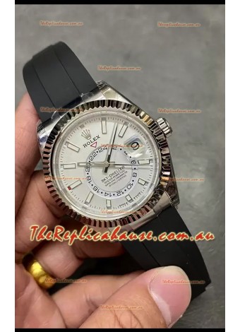 Rolex Sky-Dweller REF# M336235 White Dial Watch in 904L Steel Case 1:1 Mirror Replica
