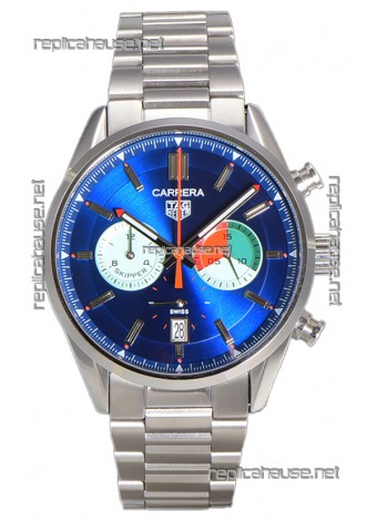 Tag Heuer Carrera Carrera Skipper 39 Chronograph Swiss Quartz Replica Watch Blue Dial 