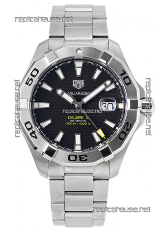 Tag Heuer Aquaracer Calibre 5 1:1 Mirror Replica Watch Black Dial 904L Steel 44MM
