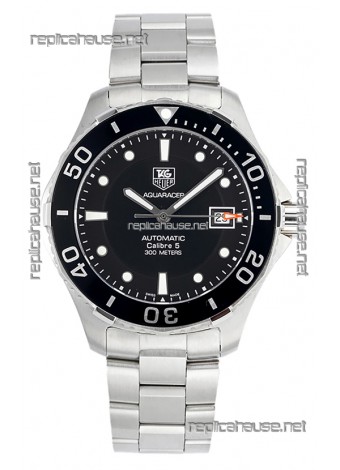 Tag Heuer Aquaracer Calibre 5 1:1 Mirror Replica Watch Black Dial 904L Steel 41MM