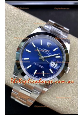 Rolex Datejust 126300 41MM Cal.3135 Swiss 1:1 Mirror Replica Watch in 904L Blue Dial