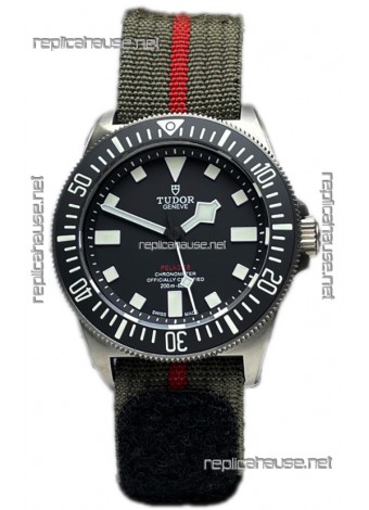 Tudor Pelagos FXD Titanium Casing 1:1 Mirror Replica Black Dial in Green Nato Strap