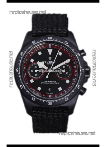 Tudor Pelagos FXD Chronograph Carbon Casing 1:1 Mirror Replica Black Dial in Nato Strap