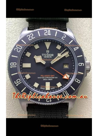 Tudor Pelagos FXD GMT Titanium Casing 1:1 Mirror Replica Black Dial in Green Nato Strap