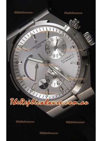 Vacheron Constantin Overseas Dual Time Steel White Dial Swiss Replica Watch 