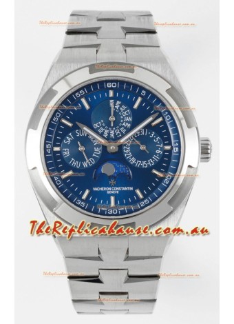 Vacheron Constantin Overseas Perpetual Calendar Ultra-Thin Blue Dial with Steel Strap