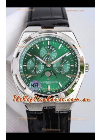 Vacheron Constantin Overseas Perpetual Calendar Ultra-Thin Green Dial with Leather Strap