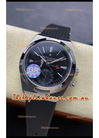 Vacheron Constantin Overseas Dual Time Stainless Steel  1:1 Mirror Swiss Replica Black Dial