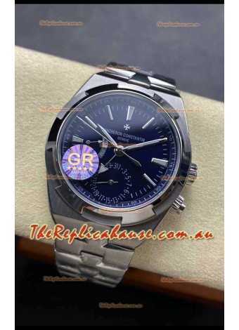 Vacheron Constantin Overseas Dual Time Stainless Steel 1:1 Mirror Swiss Replica Blue Dial