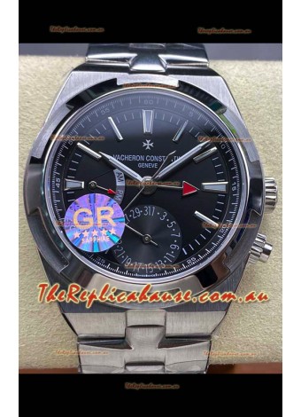Vacheron Constantin Overseas Dual Time Stainless Steel  1:1 Mirror Swiss Replica Black Dial
