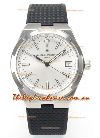 Vacheron Constantin Super Clone Overseas Edition Steel Casing and Dial in Rubber Strap