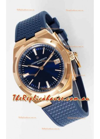 Vacheron Constantin Super Clone Overseas Edition Rose Gold Casing Rubber Strap