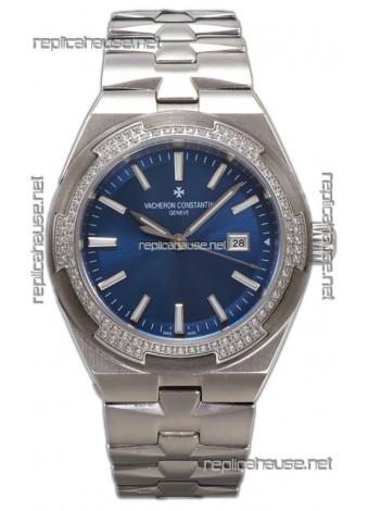 Vacheron Constantin Overseas Steel Casing Blue Dial 35MM Swiss Replica Watch 
