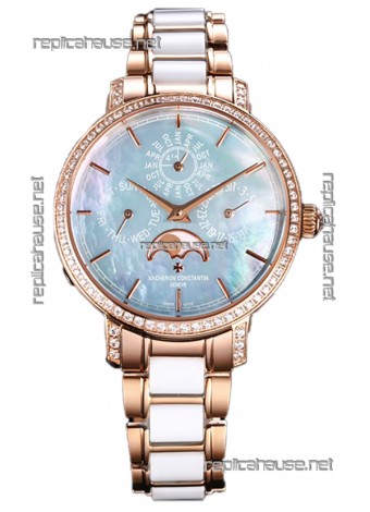 Vacheron Constantin Traditionelle Perpetual Calendar Ultra-Thin Rose Gold Swiss Replica 