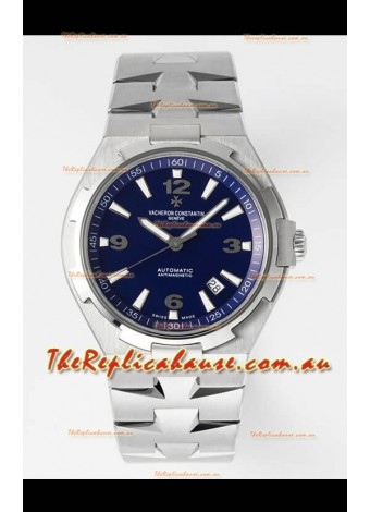 Vacheron Constantin Overseas 1:1 Mirror Swiss Replica Watch in Steel Blue Dial - Steel Strap