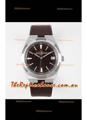 Vacheron Constantin Overseas 1:1 Mirror Swiss Replica Watch in Brown Dial - Rubber Strap