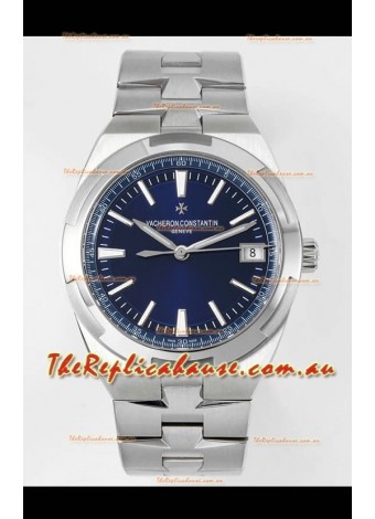 Vacheron Constantin Overseas 1:1 Mirror Swiss Replica Watch in Steel Blue Dial 